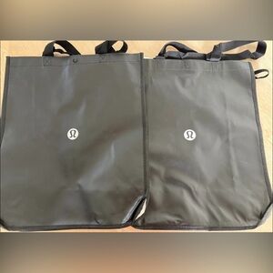 Lululemon large reusable shopping bags totes NEW Black Tote Bags